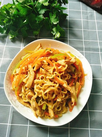 Carrot Chicken Fried Noodles recipe
