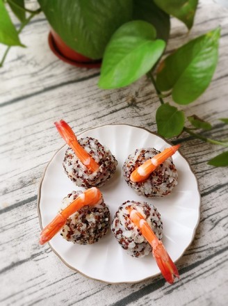 Tricolor Quinoa Shrimp Rice Balls recipe