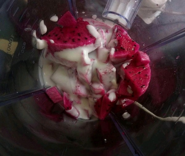 Red Dragon Fruit Milkshake recipe