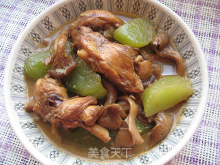 Stewed Chicken Legs with Dried Mushrooms and Bamboo Shoots recipe