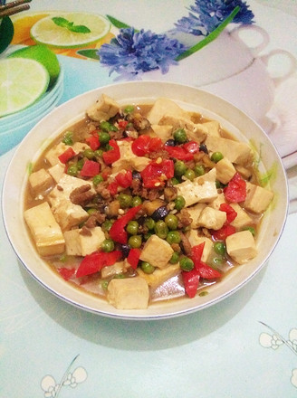 Braised Tofu with Minced Meat recipe