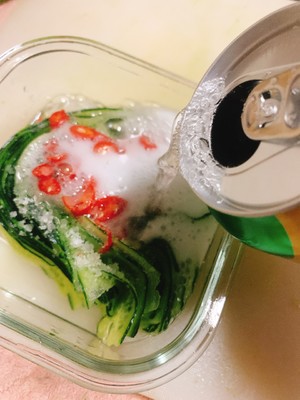 Summer Refreshing Dish "sprite Cucumber" recipe
