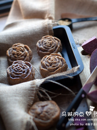 Purple Sweet Potato Rose Cake recipe