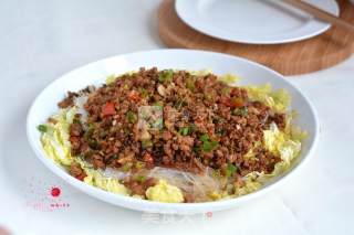 Microwave Version of Minced Pork Vermicelli Baby Dish recipe