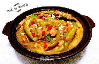 Eggplant Claypot with Minced Meat and Vermicelli recipe