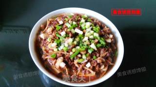 Steamed Tofu with Minced Meat recipe