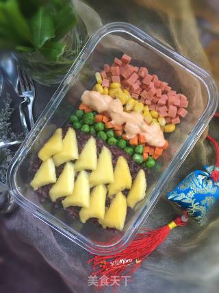 Fruit and Vegetable Sticky Rice Bento recipe