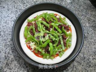 Pepper Beef Pizza recipe