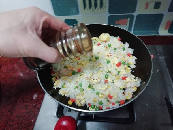 Fried Rice with Green Beans and Eggs recipe