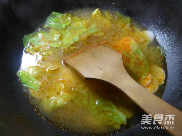 Rice Cake Soup with Beef Sauce and Cabbage Fenpi recipe