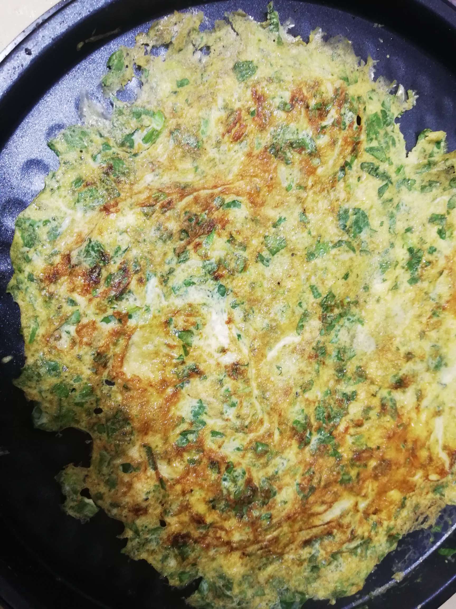 Celery Leaf Omelette recipe