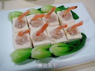 Spring Lettuce "fresh Shrimp Stuffed Tofu" recipe