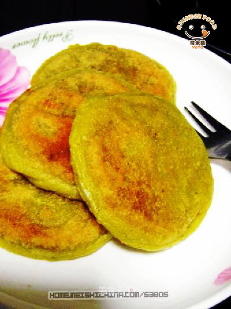 【creative New Dishes】spinach Bean Paste Cake recipe