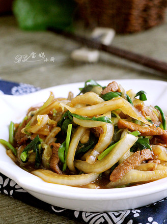 Stir-fried Chinese Cabbage Pork with Leek