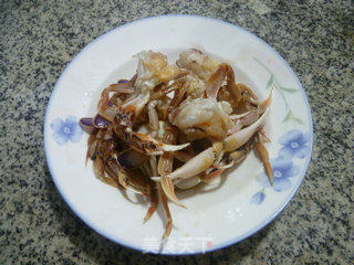 Fried Crab with Green Pepper and Bamboo Shoot Tip recipe