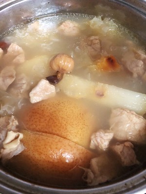 Super Clear and Sweet Sydney White Fungus and Pig Lung Soup recipe