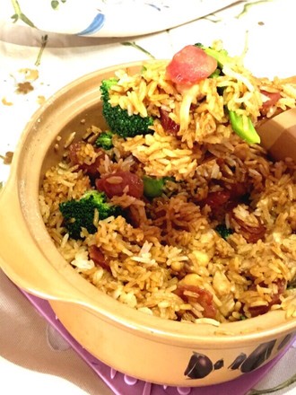 Claypot Rice with Chinese Sausage and Chicken recipe