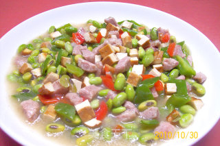 [seasonal Dishes with Wine]-stir-fried Diced Pork with Dried Soybeans recipe