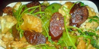 Spicy Sausage Painted Mixed Vegetables recipe