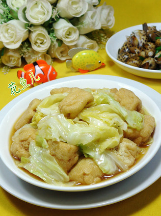 Stir-fried Beef Cabbage with Tofu in Oil