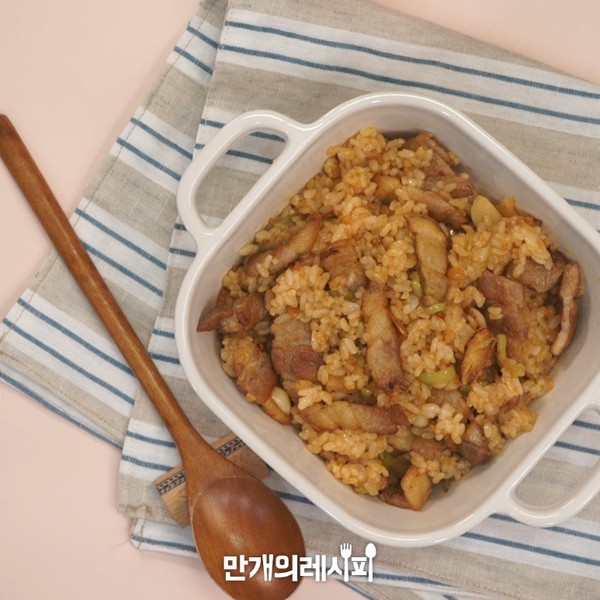 Fried Rice with Pork Belly and Soy Sauce recipe