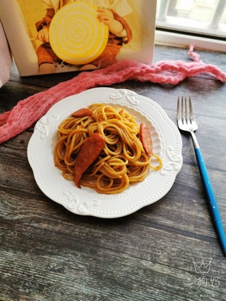 Pasta with Beef Sausage and Black Pepper recipe