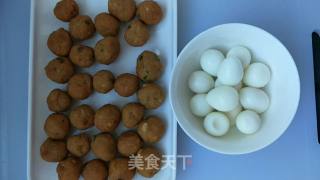 Braised Pork Balls with Quail Eggs recipe
