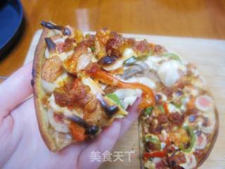 [diy New Orleans Bbq Pizza] Produced by Xiaowenzi~~[diy Bbq Lace Pizza] recipe