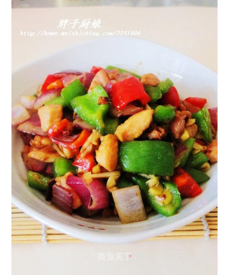 Stir-fried Dice with Double Pepper recipe