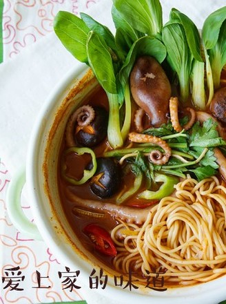 Octopus Hot Pot Noodles recipe