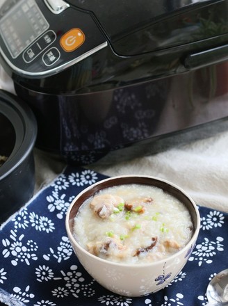 Mushroom Chicken Congee recipe