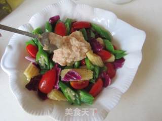 Tuna and Okra Vegetable Salad recipe