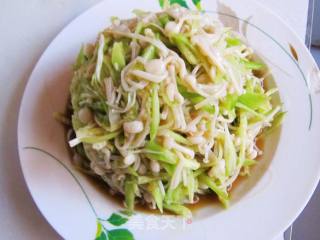 Cucumber with Enoki Mushroom recipe