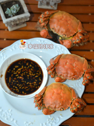 Steamed Crab with Scallion and Ginger recipe