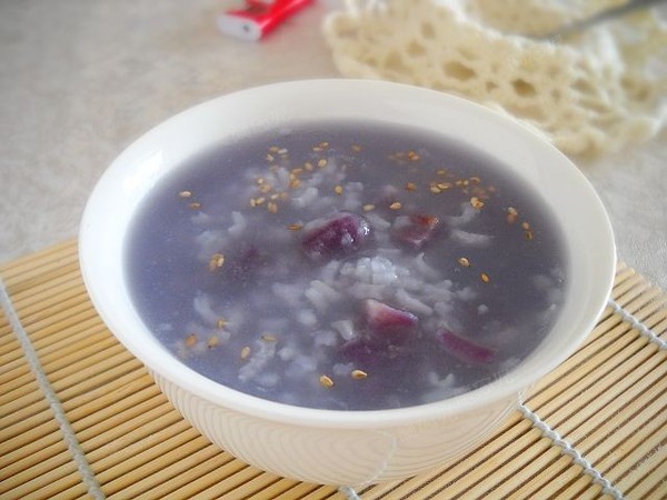 Purple Potato and Brown Rice Congee recipe