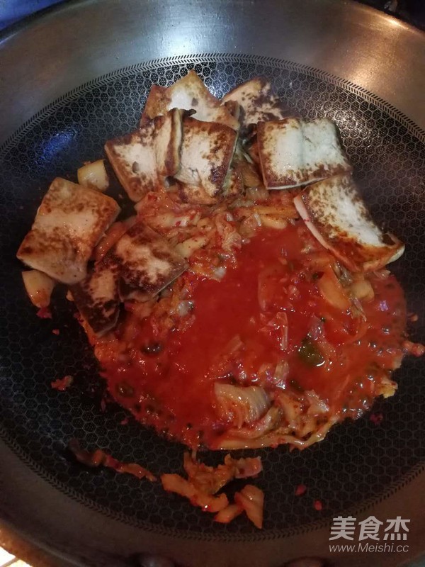 Kimchi Tofu Shrimp recipe