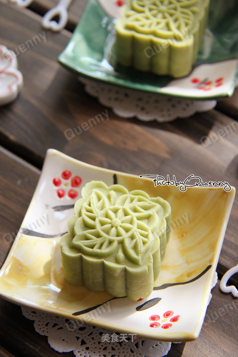 Matcha Bean Paste Momoyama Mooncake recipe
