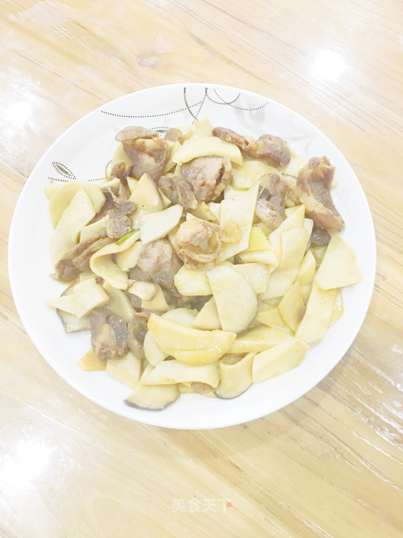 Stir-fried King Pleurotus with Sausage recipe