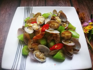 Fried Clams with Loofah recipe