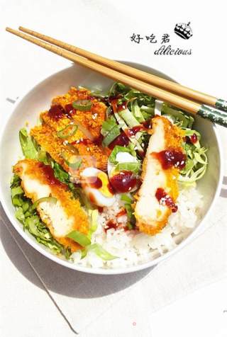 Grilled Chicken Chop Rice recipe