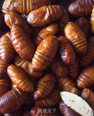 Dry Stir-fried Silkworm Pupa recipe