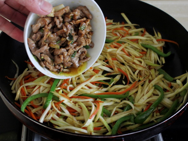 Stir-fried Shredded Pork with Rice White recipe