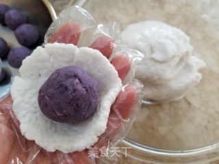 Purple Sweet Potato Sago Crystal Bag recipe