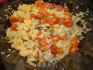 Honey Sauce with Plum Pork and Lotus Leaf Rice recipe