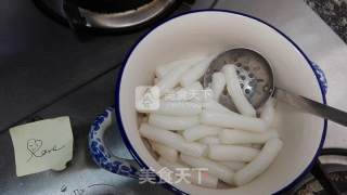 Fresh Meat and Vegetable Soup Rice Cake recipe