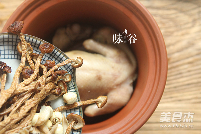 White Lotus Tea Tree Mushroom Pigeon Soup recipe