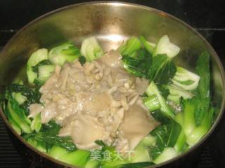 Stir-fried Vegetables with Oyster Mushroom and Square Sausage recipe