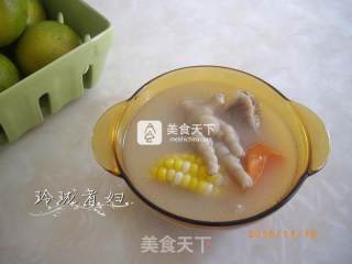 Chicken Feet Corn Carrot Soup recipe