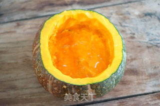 Pumpkin Cup with Chicken Sticky Rice recipe