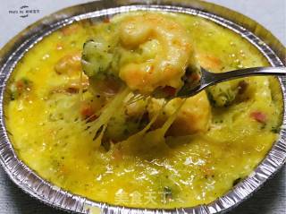 Mashed Potatoes, Shrimp, Vegetables and Cheese recipe